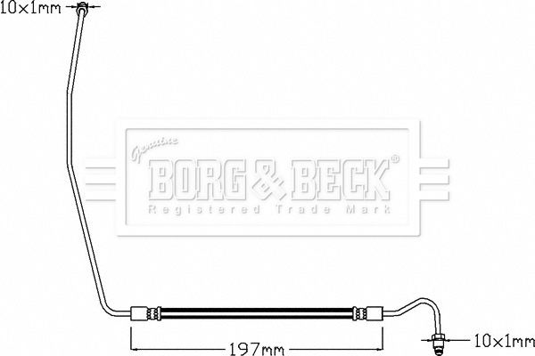 BORG & BECK Bremžu šļūtene BBH8327